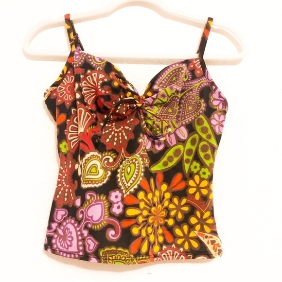 Y2K Victoria’s Secret Patterned Tankini Bathing Suit 36B - Picture 1 of 7